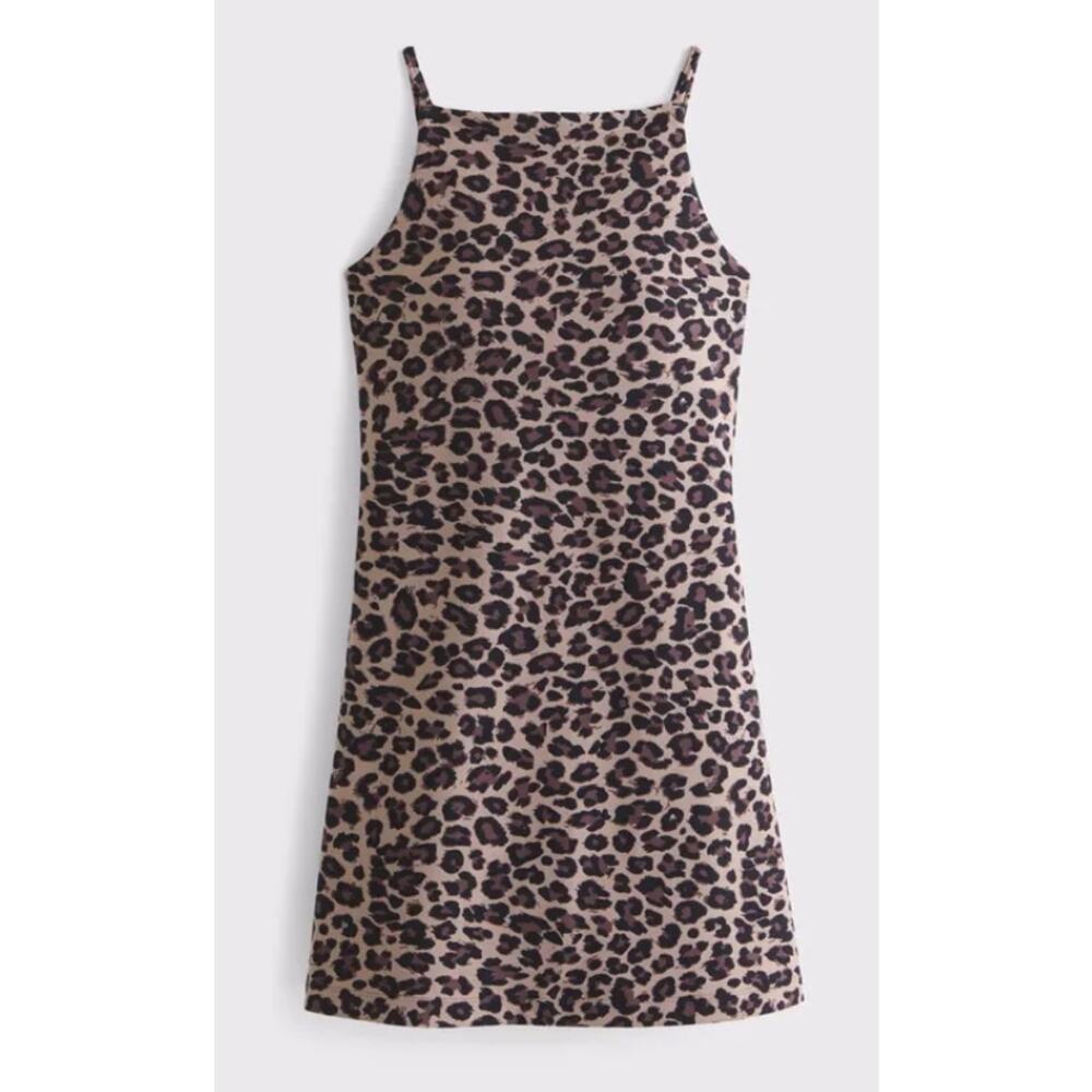 YPB Abercrombie & Fitch SCULPTLUX Leopard Print Dress Built In Shorts Plus 1X